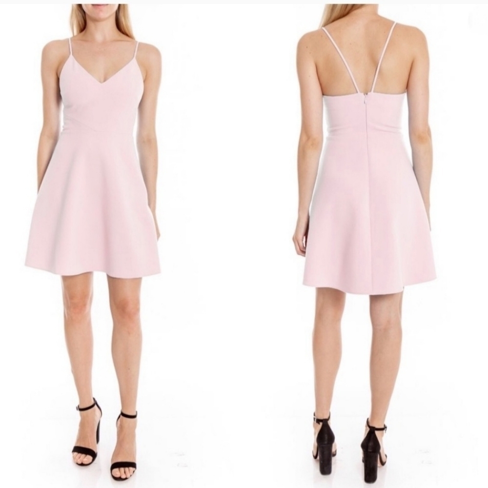 Likely Size 0 Light Pink Austin V Neck Fit & Flare Dress